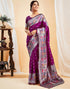 Vasthrlay Womens Paithani Unstitched Pink Saree