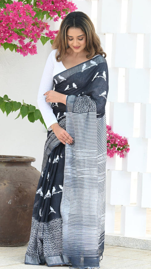 Vasthrlay Cotton Unstitched Saree