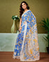 Vasthrlay Womens Cotton Printed Yellow Saree