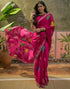 Vasthrlay Scalloped Embroidery Unstitched Lime Green Saree