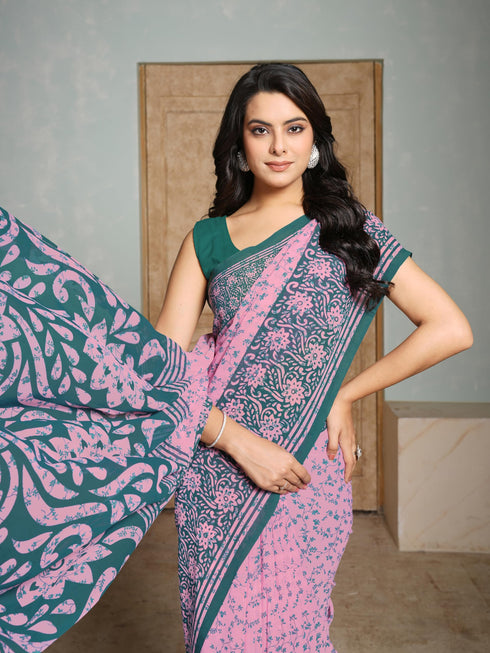 Vasthrlay Georgette Floral Saree