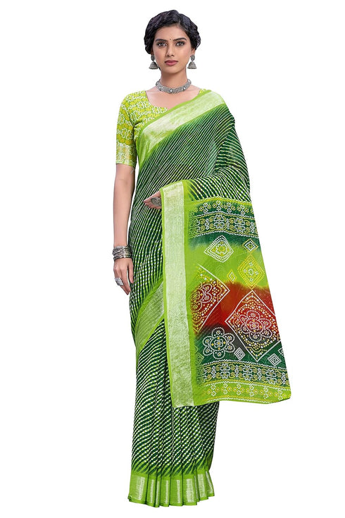 Vasthrlay Bandhani Chiffon Rani Ethnic Wear