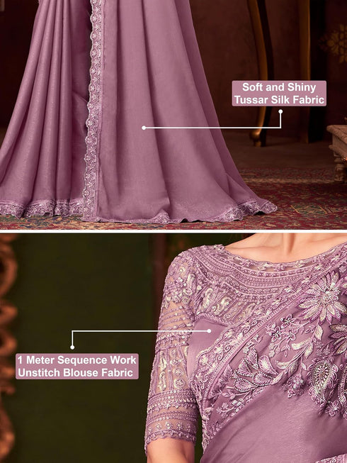 Vasthrlay Embroidery Unstitched Purple Ethnic Wear