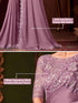 Vasthrlay Embroidery Unstitched Purple Ethnic Wear