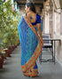 Vasthrlay Bandhani Embroidery Unstitched Pink Saree