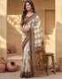 Vasthrlay Chanderi Printed Unstitched Beige Saree