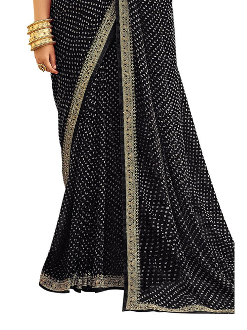 Vasthrlay Embroidery Georgette Unstitched Mint Saree