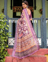 Vasthrlay Womens Printed Unstitched Light Green Saree