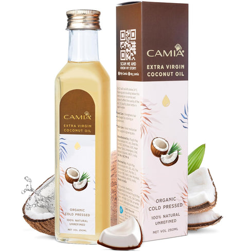 CAMIA Extra Virgin Cold Pressed Coconut Oil for Skin & Hair 250ml