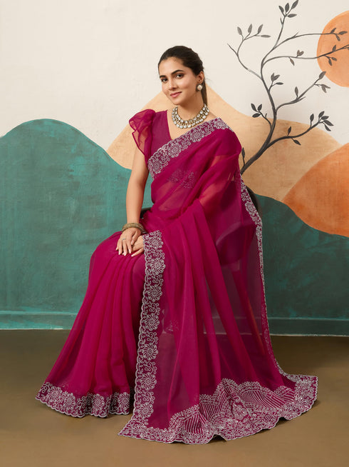 Vasthrlay Purple Saree