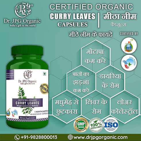 Dr. JPG Organic Curry Leaves Capsules For Weight loss
