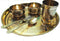 PURE Brass Floral Thali Set - 6 Pieces