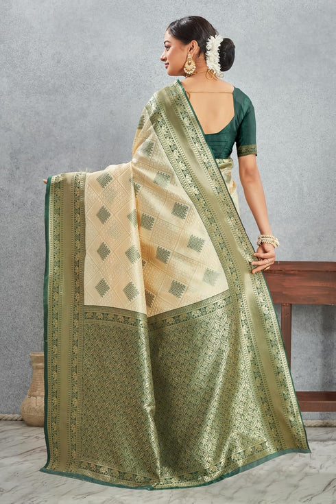 Vasthrlay Design Banarasi Traditional Whitered