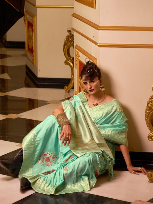 Vasthrlay Banarasi Unstitched Saree