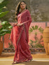 Vasthrlay Georgette Embroidery Peach Saree