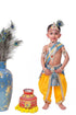 Raj Fancy Dresses Krishna Dress for Kids, Baby Krishna Dress for Janmashtami with Krishna Mukut
