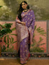 Vasthrlay Banarasi Weaving Unstitched Teal Saree