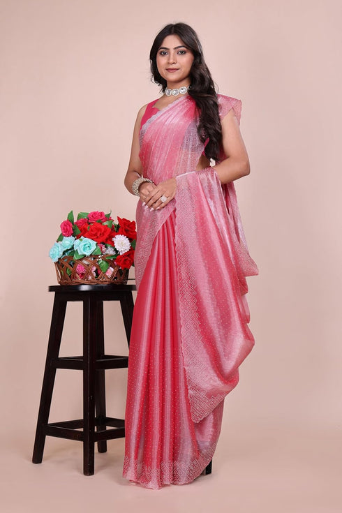 Vasthrlay Chiffon Embellished Ethnic Wear
