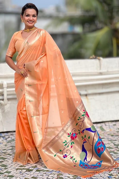 Vasthrlay Organza Kanjivaram Handloom Ethnic Wear