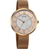 Sonata Modern Edit Quartz Analog Rose Gold Mother Of Pearl Dial Stainless Steel Strap Watch For Women