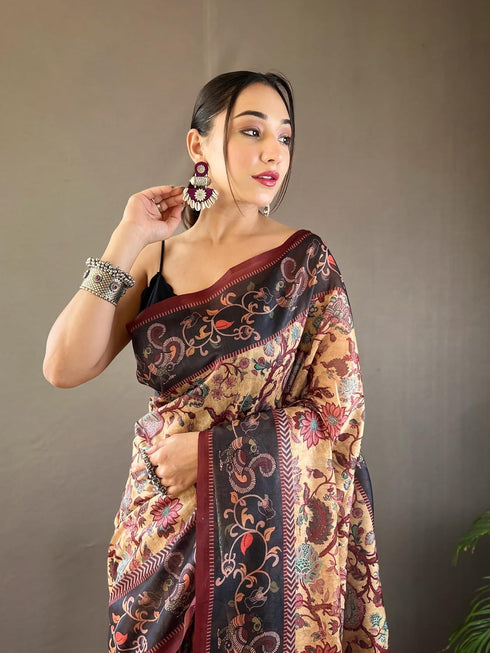 Vasthrlay Kalamkari Cotton Blouse Ethnic Wear