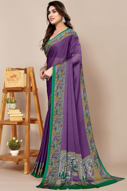Vasthrlay Fashion Chiffon Georgette Teal Ethnic Wear