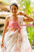 Vasthrlay Fashion Organza Printed White Ethnic Wear