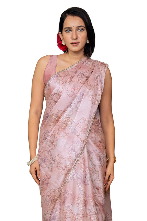 Vasthrlay Fashion Georgette Dark Multicolor Ethnic Wear