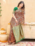 Vasthrlay Banarasi Weaving Maroon Saree