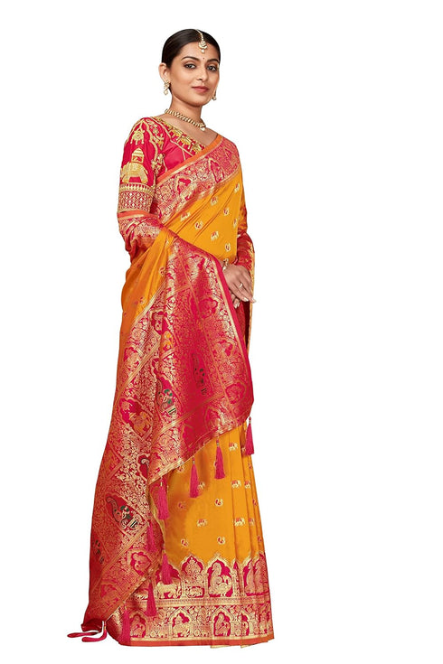 Vasthrlay Traditional Jacquard Banarasi Sareewith