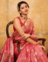 Vasthrlay Chiffon Pink Saree