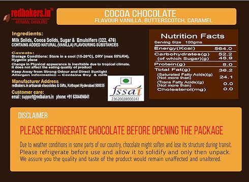 redbakers.in I Love You 12 Chocolate Gift Box & Greeting card