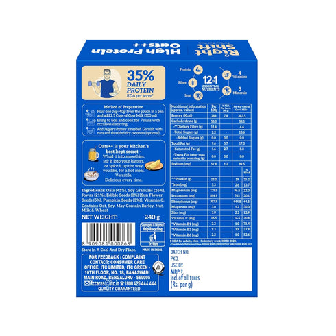 Right Shift High Protein Oats++ with Millets & Seeds