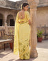 Vasthrlay Chanderi Printed Unstitched Beige Saree