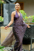 Vasthrlay Fashion Georgette Sequins Navy Ethnic Wear