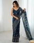 Vasthrlay Georgette Weaving Unstitched Red Saree