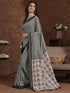 Vasthrlay Weaving Printed Unstitched Dusty Pink Saree