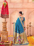 Vasthrlay Weaving Paithani Black And Golden Border Saree With Unstitched Blouse Piece