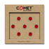 Comet Busters Red Velvet Round Bindi With Silver Stone Border