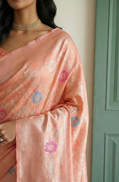 Vasthrlay Jacquard Floral Saree