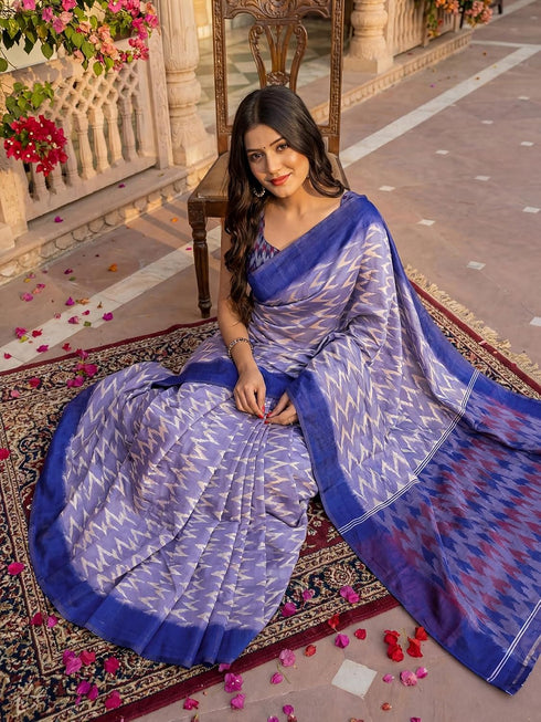 Vasthrlay Banglori Printed Dusty Saree