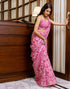 Vasthrlay Womens Printed Unstitched White Saree