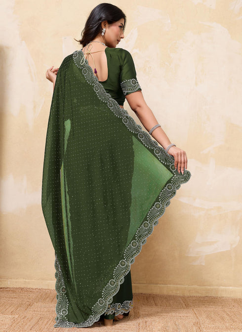 Vasthrlay Maroon Unstitched Saree