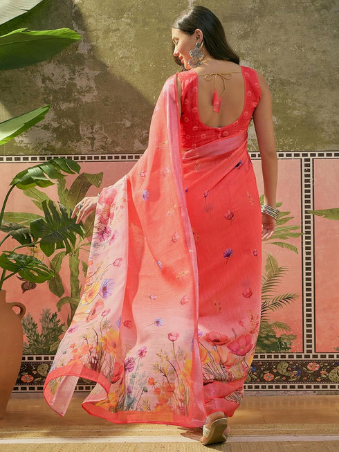 Vasthrlay Printed White1 White Saree