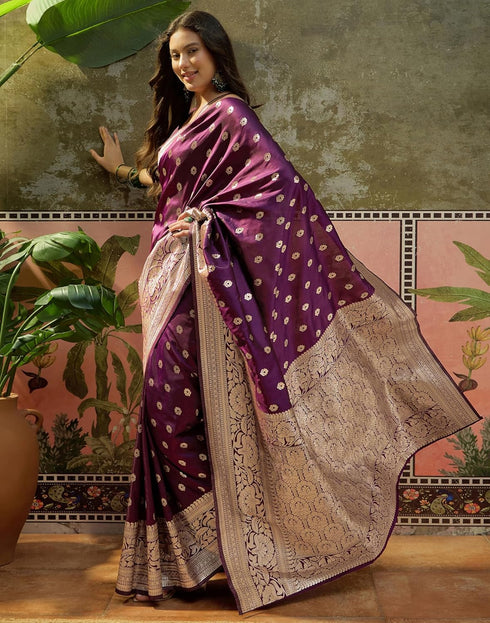 Vasthrlay Kanjivaram Jacquard Unstitched Pink Saree
