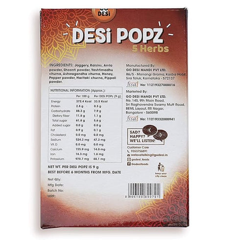 GO DESi 5 Herbs Pop | No Refined Sugar