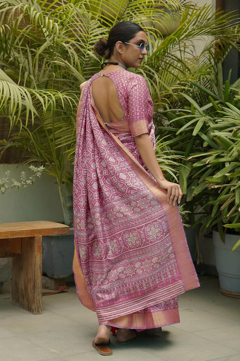 Vasthrlay Fashion Handloom Printed Dusty Ethnic Wear