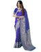 Vasthrlay Banarasi Jacquard Blue Saree With Unstitched Blouse Piece