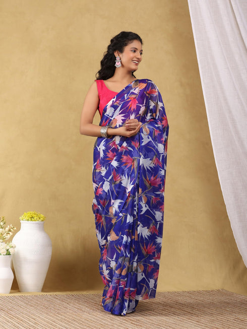 Vasthrlay Chiffon Floral Saree