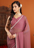 Vasthrlay Maroon Georgette Border Unstitched Saree